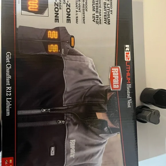 Rapala R12 Lithium Heated Vest - Black and Gray Men’s XXL - Picture 11 of 11